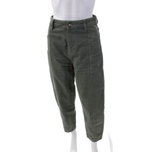 ITMFL Womens Cotton High-Waisted Zippered Tapered Jeans Green Size 24